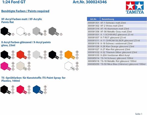 TAMIYA 24346 1/24 Ford GT Plastic Model Kit in Saudi Arabia