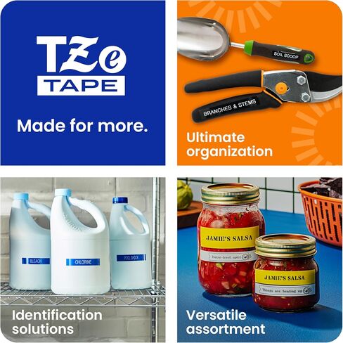 شريط Tze-531 الشقيق Prother Genuine P-Touch ، 1/2 "(0.47") شريط P-Touch القياسي ، أسود على اللون الأزرق ، مغلفة للاستخدام الداخلي أو الخارجي ، مقاوم للماء ، 26.2 قدم (8M) ، حزمة واحدة in Saudi Arabia
