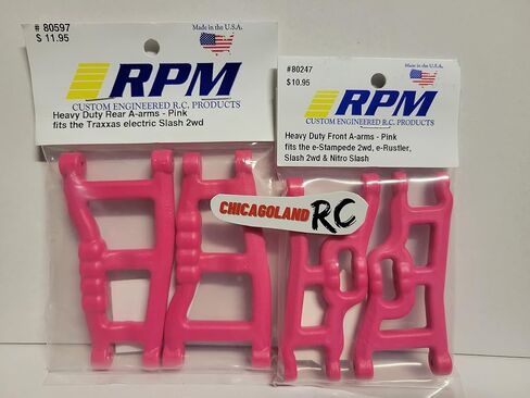 RPM 80597 80247 Includes CHICAGOLAND RC Sticker 2WD Slash VXL Pink Front + Rear Suspension A ARMS 2 Pair 1/10 in Saudi Arabia