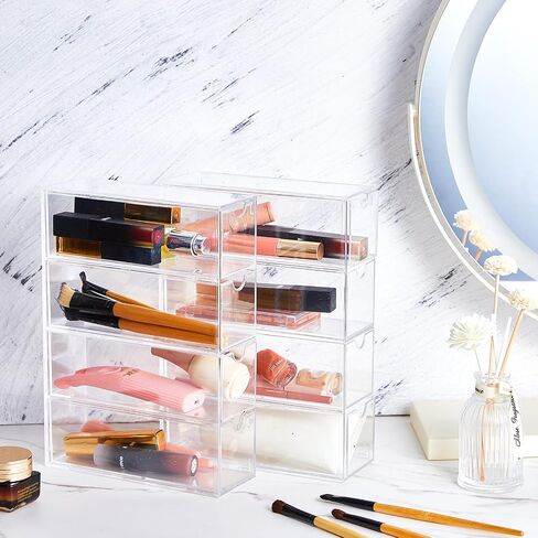 Chunful 3 Pack Acrylic Washi Tape Organizer ، حامل تخزين شريط Washi Clear مع 4 أدراج منزلق ، إكسسوارات مكتب عرض Caddy Craft Box لمستلزمات الفنون الفنية القصوى in Saudi Arabia