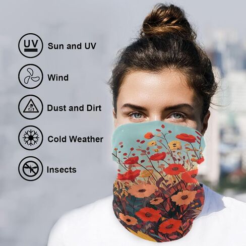 ElliTarr Neck Gaiter Cooling Bandana Face Mask Magic Scarf Sport Face Cover for Sun Protection Men Women Fishing Outdoor in Kuwait