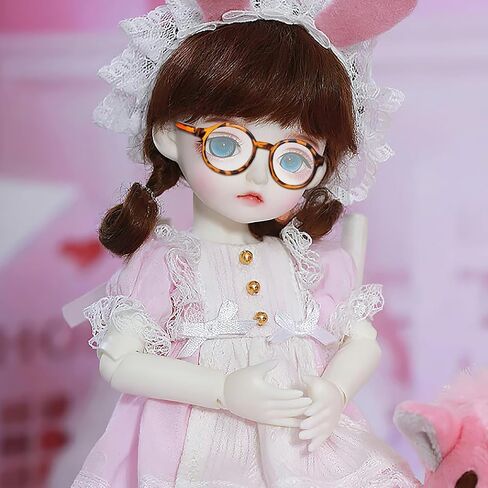 نظارات دمية Nuobesty ، 6pcs Mini Dolls Sunglses مقابل 18 بوصة دمى تلبيس النظارات مع عدسة واضحة لملحقات أزياء الدمية ، لوازم صنع DIY in Saudi Arabia