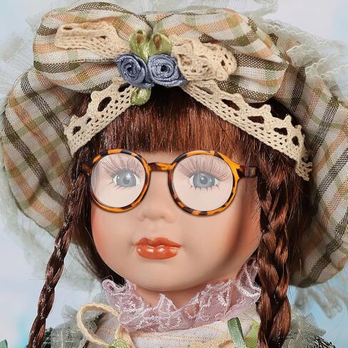 نظارات دمية Nuobesty ، 6pcs Mini Dolls Sunglses مقابل 18 بوصة دمى تلبيس النظارات مع عدسة واضحة لملحقات أزياء الدمية ، لوازم صنع DIY in Saudi Arabia
