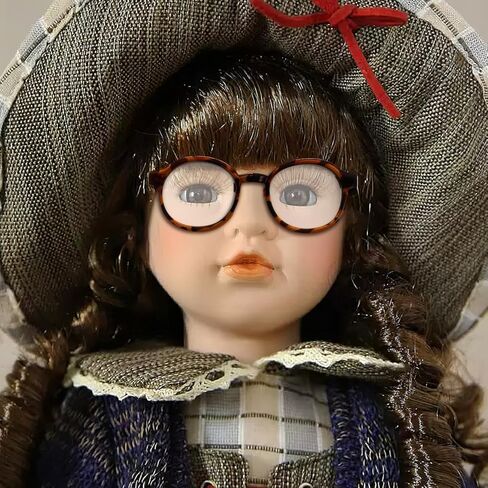 نظارات دمية Nuobesty ، 6pcs Mini Dolls Sunglses مقابل 18 بوصة دمى تلبيس النظارات مع عدسة واضحة لملحقات أزياء الدمية ، لوازم صنع DIY in Saudi Arabia