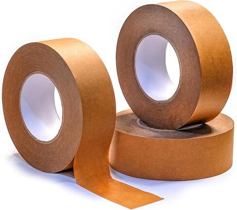 Rams 1.88 "× 110 ياردة (حزمة من 3) شريط تعبئة الورق Kraft الصديق للبيئة ، لاصق ذاتي ، قابلة للكتابة ، شريط التغليف الشاق للخدمة الختم ، الختم ، الصناديق الشحن والنقل (إجمالي 330 ياردة / 984 قدم) in Saudi Arabia