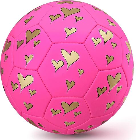 Champhox Size 3 Soccer Ball Glitter, Girls Soccer Ball Size 3, Soccer Beginners Sports Ball Outdoors Recreation Ball for Girls Christmas Birthday School Soccer Class Mermaid Ball in Saudi Arabia