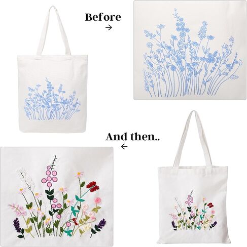 Vivoloom canvas مجموعة تطريز حقيبة للمبتدئين ، مجموعة DIY Needlepoint مع نمط فريد ، وتشمل التعليمات ، وخيوط ملونة ، وأدوات للبالغين in Saudi Arabia
