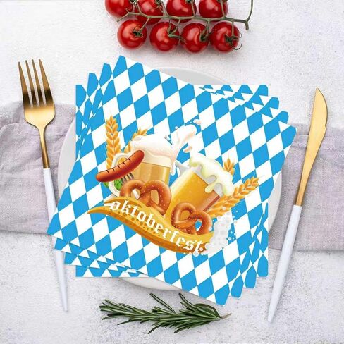 40pcs Oktoberfest Paper Fackins الألمانية مهرجان أكتوبر للحفلات المناديل in Saudi Arabia