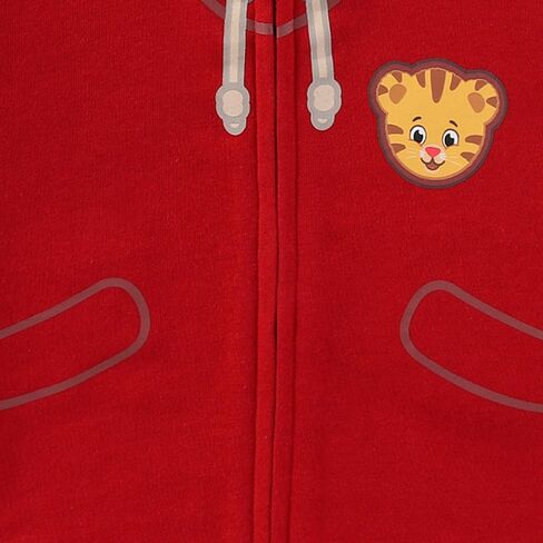 سترة TANGDIAABBCC KKA Fred Rogers Company للأولاد دانيال تايجر بغطاء للرأس مع أذنين، أحمر، مقاس 4T in Kuwait