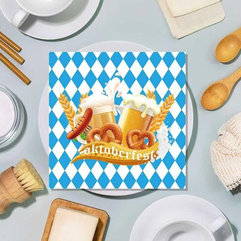 40pcs Oktoberfest Paper Fackins الألمانية مهرجان أكتوبر للحفلات المناديل in Saudi Arabia