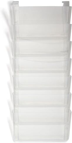TRU RED Staples 7-Pocket Plastic Letter Wall File, Clear (TR55347) in Saudi Arabia