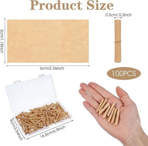 100Pcs Scroll Paper Mini Message Paper Scrolls, Mini Lucky Wishing Rolls for Birthday, 3 × 6cm Vintage Scroll Wish Paperr for Anniversary Valentine Party Gifts Decor in Saudi Arabia