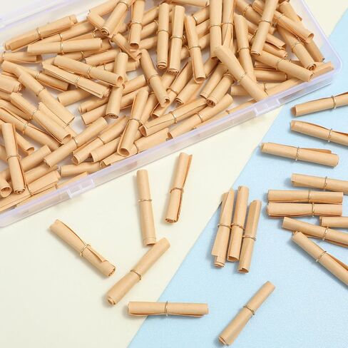 100Pcs Scroll Paper Mini Message Paper Scrolls, Mini Lucky Wishing Rolls for Birthday, 3 × 6cm Vintage Scroll Wish Paperr for Anniversary Valentine Party Gifts Decor in Saudi Arabia