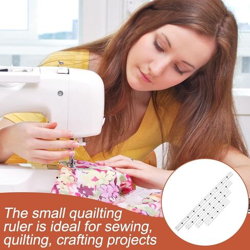 OLYCRAFT 4PCS حاكم الشبكة الأكريليك 4/6/8/10 بوصة القالب من القالب الأنيك الحاكم أكريليك خياطة الحاكم المرقع يحكم المستطيل لحافز لحاف لقطع نمط خياطة صنع الملابس DIY مستلزمات DIY in Kuwait