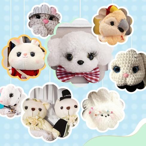 PH Pandahall 64pcs عيون السلامة مع رموش ، 12/14/16/16/18 ملم عيون حيوانات قوس قزح العيون البلاستيكية عيون العيون amigurumi in Saudi Arabia