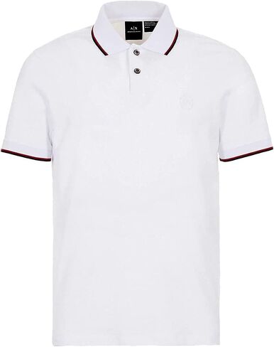 A|X ARMANI EXCHANGE mens Oxford Ax Logo Polo Shirt, Navy Blue, Small US in Saudi Arabia