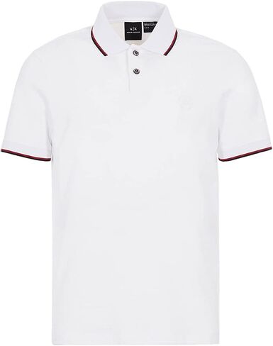A|X ARMANI EXCHANGE mens Oxford Ax Logo Polo Shirt, Navy Blue, Small US in Saudi Arabia