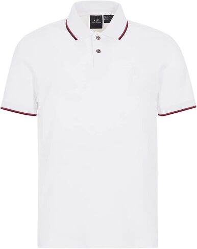 A|X ARMANI EXCHANGE mens Oxford Ax Logo Polo Shirt, Navy Blue, Small US in Saudi Arabia