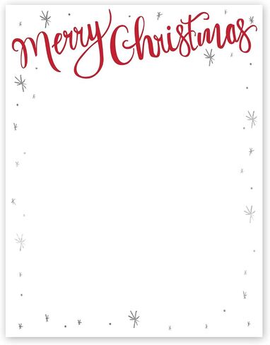 Great Papers! Playful Marshmallow Snowmen Holiday Letterhead / 80 Sheets Winter Letterhead / 8.5" x 11" Sweet Winter Snowmen Printer Paper/Christmas Greeting Stationery in Saudi Arabia