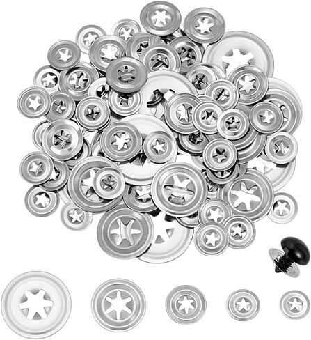 PH PandaHall 100pcs 5 Sizes Safety Eyes Backs 10~23mm 304 Stainless Steel Washers for Safety Eyes Noses Backs Metal Amigurumi Eye Backs Secure Washers for Stuffed Animals Crochet Bears Crafts in Saudi Arabia