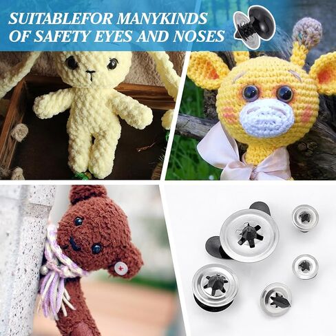 PH PandaHall 100pcs 5 Sizes Safety Eyes Backs 10~23mm 304 Stainless Steel Washers for Safety Eyes Noses Backs Metal Amigurumi Eye Backs Secure Washers for Stuffed Animals Crochet Bears Crafts in Saudi Arabia