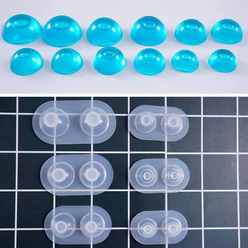 Welcone to Doober Silicone Molds 6 أحجام دمية دمية دمية تلاميذ عين العين العيلة العيلة مجموعة لقبة ايبوكسي راتنجات الأشعة فوق البنفسجية راتنجات الصب لصنع المجوهرات صنع مركبة DIY in Saudi Arabia