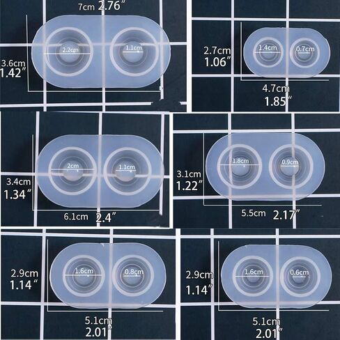 Welcone to Doober Silicone Molds 6 أحجام دمية دمية دمية تلاميذ عين العين العيلة العيلة مجموعة لقبة ايبوكسي راتنجات الأشعة فوق البنفسجية راتنجات الصب لصنع المجوهرات صنع مركبة DIY in Saudi Arabia
