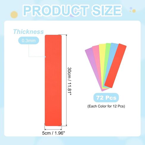PATIKIL Book Dividers with Tab, 11.8x2 Multicolor Plastic Book Binder Index Card Files Dividers Separator with Sticker on for Storage Box Drawer Magazines Album Vinyl Record, 30Pcs in Saudi Arabia