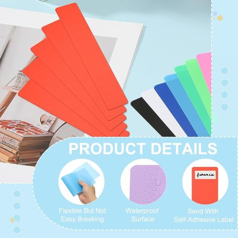 PATIKIL Book Dividers with Tab, 11.8x2 Multicolor Plastic Book Binder Index Card Files Dividers Separator with Sticker on for Storage Box Drawer Magazines Album Vinyl Record, 30Pcs in Saudi Arabia