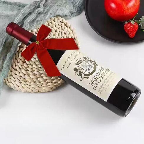 أقواس عيد الميلاد في المخملية 12pcs - أقواس الشريط التلقائية 3.5 بوصة لشجرة عيد الميلاد ، الزهور ، تغليف الهدايا ، زفاف وحفلات ديكور (بورغوندي ، 12 جهاز كمبيوتر) in Kuwait