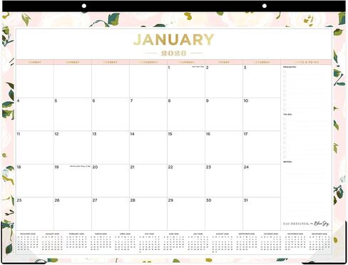 2026 Blue Sky Day Designer Desment Calendar ، 22 "× 17" ، قادمة من الورود ، من يناير إلى ديسمبر ، 138198 in Saudi Arabia