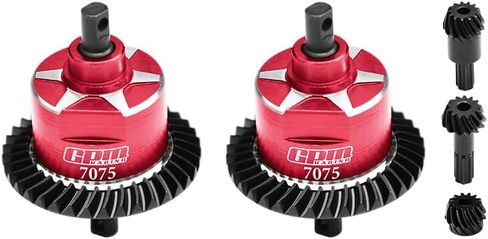 GPM 4140 Carbon Steel + 7075 سبيكة الأمامية والخلفية التفاضلية الكاملة لـ Mini Maxx Monster Truck-107154-1 (Blue) in Kuwait