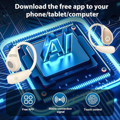 تترجمة AI سماعات الأذن في الوقت الفعلي ، 137 LAGING LAGURES TROUNTINGERS ، سماعات ترجمة بلوتوث 3 في 1 لنظام التشغيل iOS/Android مثالي للسفر ، والأعمال ، والتعلم مع حالة الشحن （White） in Kuwait