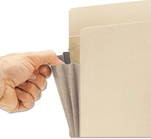 Smead End Tab File Pocket, Reinforced Straight-Cut Tab, 3-1/2" Expansion, Tyvek®-Lined® Gusset, Letter Size, Manila, 10 per Box (75164) in Saudi Arabia
