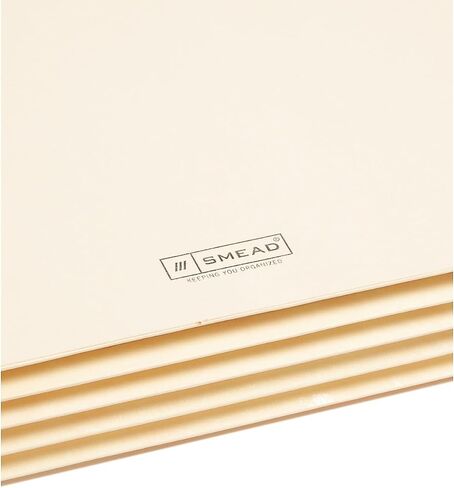 Smead End Tab File Pocket, Reinforced Straight-Cut Tab, 3-1/2" Expansion, Tyvek®-Lined® Gusset, Letter Size, Manila, 10 per Box (75164) in Saudi Arabia