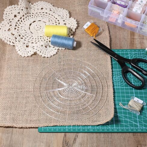 5 Pcs Circle Ruler Quilting Template Set Clear Acrylic Sewing Rulers Circle Templates for Cutting Fabric Precision Measurements Sewing 5 Sizes in Saudi Arabia
