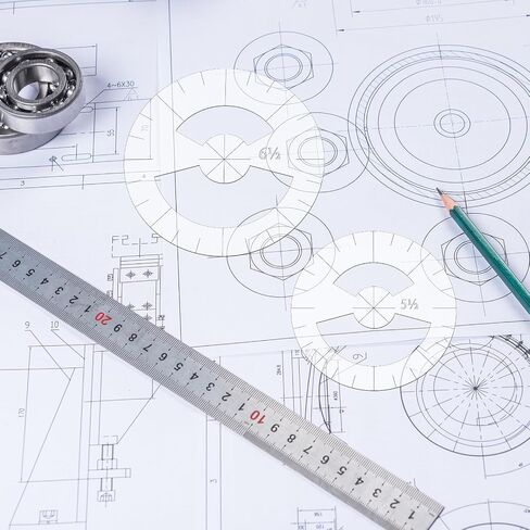 5 Pcs Circle Ruler Quilting Template Set Clear Acrylic Sewing Rulers Circle Templates for Cutting Fabric Precision Measurements Sewing 5 Sizes in Saudi Arabia