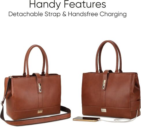 SARA Women Tote bag 15.6 Laptop Messenger Bag Office Bag College Bag Vegan Leather in Kuwait