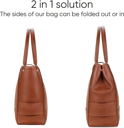 SARA Women Tote bag 15.6 Laptop Messenger Bag Office Bag College Bag Vegan Leather in Kuwait