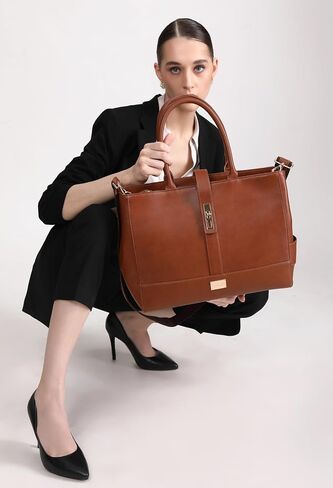 SARA Women Tote bag 15.6 Laptop Messenger Bag Office Bag College Bag Vegan Leather in Kuwait