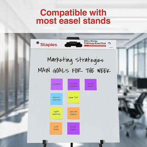Staples Ultra Sticky Easel Pad 25 "× 30" ، 10 صفائح/وسادة ، 10 وسادات/كرتون (ST62839) in Kuwait