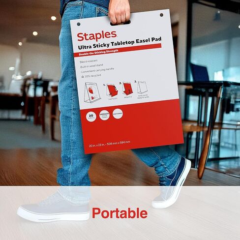 Staples Ultra Sticky Easel Pad 25 "× 30" ، 10 صفائح/وسادة ، 10 وسادات/كرتون (ST62839) in Kuwait