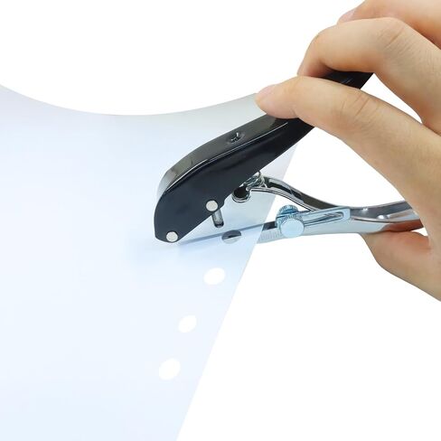 Hitefu 8MM Heavy Duty Single Hole Punch, Portable Long Hand Held Paper Punch for Tags, Cards, Plastic, Paper, Crafting & Office Use in Saudi Arabia