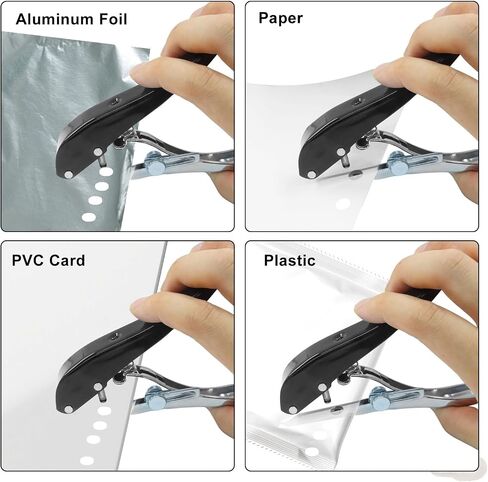 Hitefu 8MM Heavy Duty Single Hole Punch, Portable Long Hand Held Paper Punch for Tags, Cards, Plastic, Paper, Crafting & Office Use in Saudi Arabia