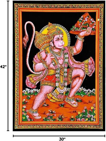Maa Lakshmi Goddess of Wealth & Prosperity - Cotton Tapestry in Saudi Arabia