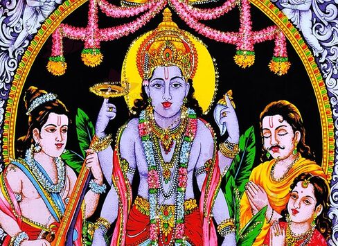 Maa Lakshmi Goddess of Wealth & Prosperity - Cotton Tapestry in Saudi Arabia