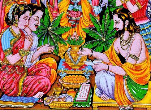 Maa Lakshmi Goddess of Wealth & Prosperity - Cotton Tapestry in Saudi Arabia