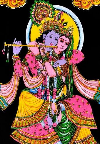 Maa Lakshmi Goddess of Wealth & Prosperity - Cotton Tapestry in Saudi Arabia