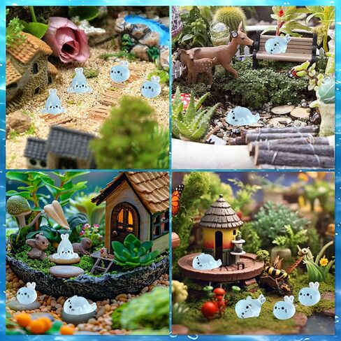 100pcs Mini Resin Seal, Luminous Tiny Sea Creatures Little Cute Small Resin Ocean Ornaments Miniature Sea Animals Mini Seals for Decoration in Saudi Arabia