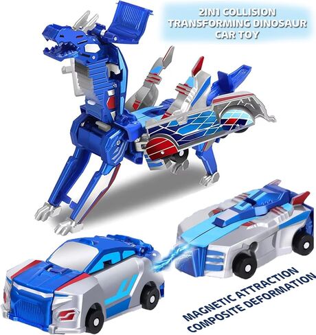 تصادم تحويل سيارة الديناصورات ، سيارة محولات الديناصورات المغناطيسية للبنين والبنات حفل عيد ميلاد عيد ميلاد (ذهب) in Kuwait